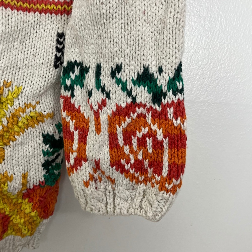 Vintage 90s Halloween Black Cats Pumpkins Witch Owl Chunky‎ Sweater Womens L - Picture 2 of 12
